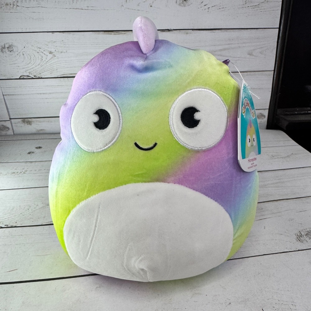 Squishmallows Honeydew Chameleon 8 Inch Plush Rainbow Tie Dye Kellytoy BNWT‎